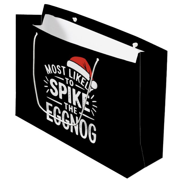 Am wahrscheinlichsten ist es, dass die Eggnog Weih Große Geschenktüte (Vorderseite Schrägansicht)