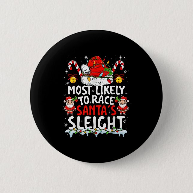 Am wahrscheinlichsten ist es, dass Santas Sleigh F Button (Vorderseite)