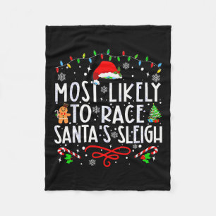 Am wahrscheinlichsten ist es, dass Santa's Sleigh- Fleecedecke