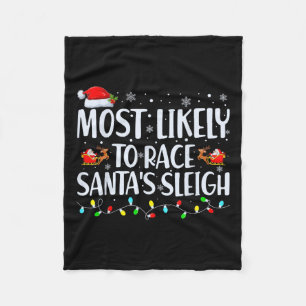 Am wahrscheinlichsten ist es, dass Santa's Sleigh- Fleecedecke