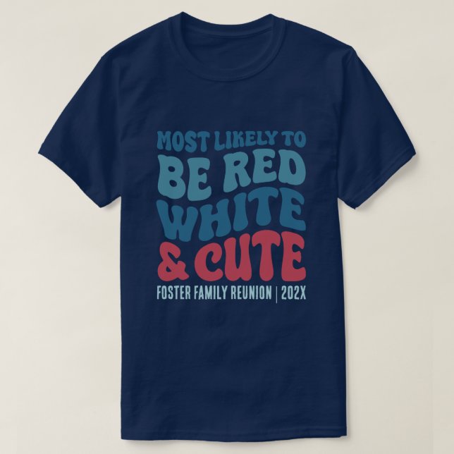 Am wahrscheinlichsten ist es, dass sie rot weiß un T-Shirt (Design vorne)