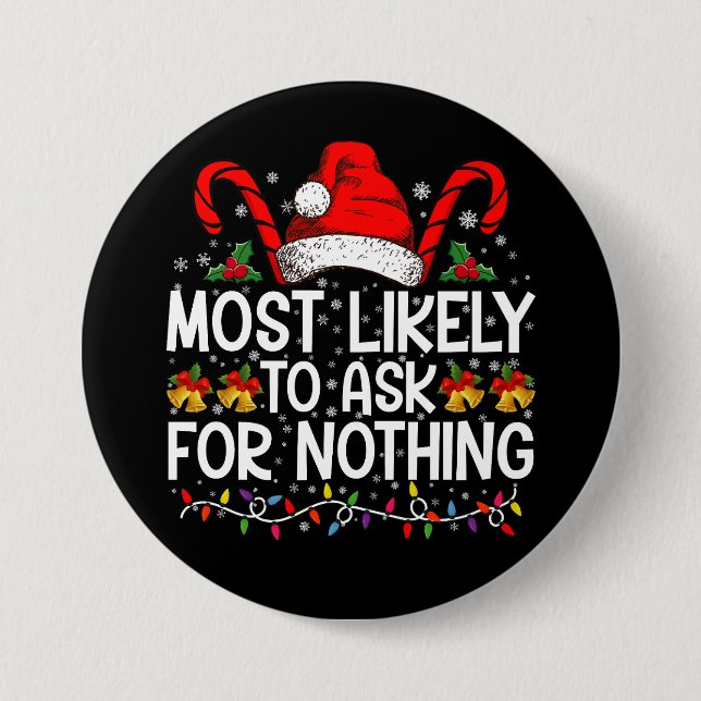 Am wahrscheinlichsten ist es, dass Weihnachten nic Button (Vorderseite)