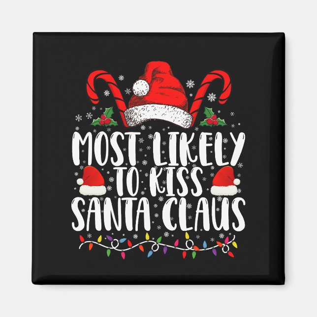 Am wahrscheinlichsten ist es, die Weihnachtsfamili Magnet (Vorne)