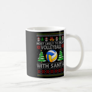 Am wahrscheinlichsten ist es, Volleyball mit Santa Kaffeetasse