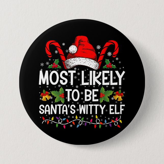 Am wahrscheinlichsten ist Weihnachten des Weihnach Button (Vorderseite)