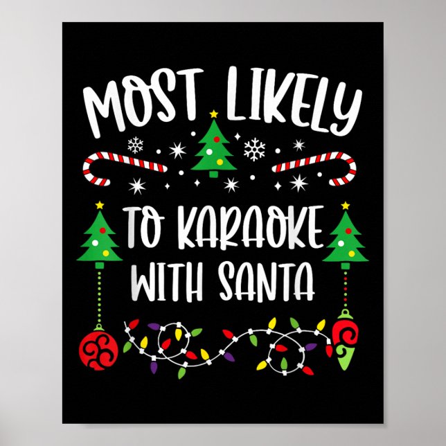 Am wahrscheinlichsten Karaoke mit Weihnachten Poster (Vorne)