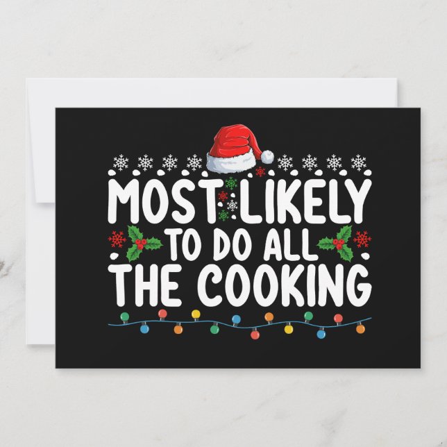 Am wahrscheinlichsten kochen Weihnachten Urlaub ma Einladung (Vorderseite)
