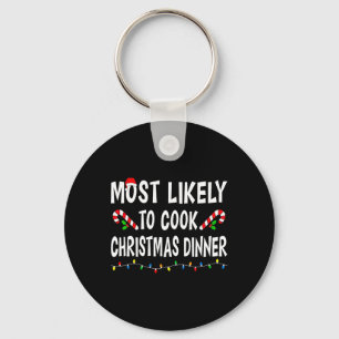 Am wahrscheinlichsten kochen Weihnachtsessen Famil Schlüsselanhänger