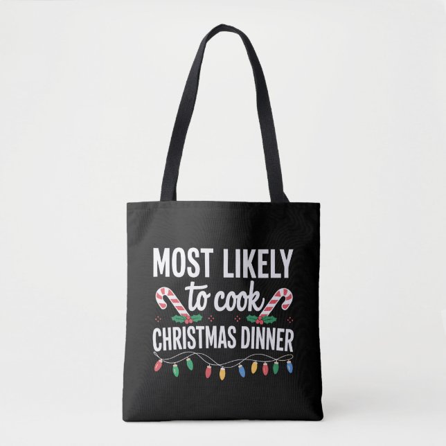 Am wahrscheinlichsten kochen Weihnachtsessen Famil Tasche (Vorderseite)