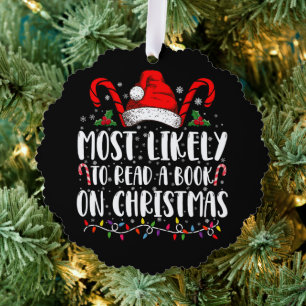 Am wahrscheinlichsten liest man an Weihnachten ein Ornament Karte