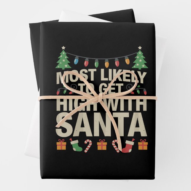 Am wahrscheinlichsten mit Weihnachts-Funny hoch zu Geschenkpapier Set (Beispiel)