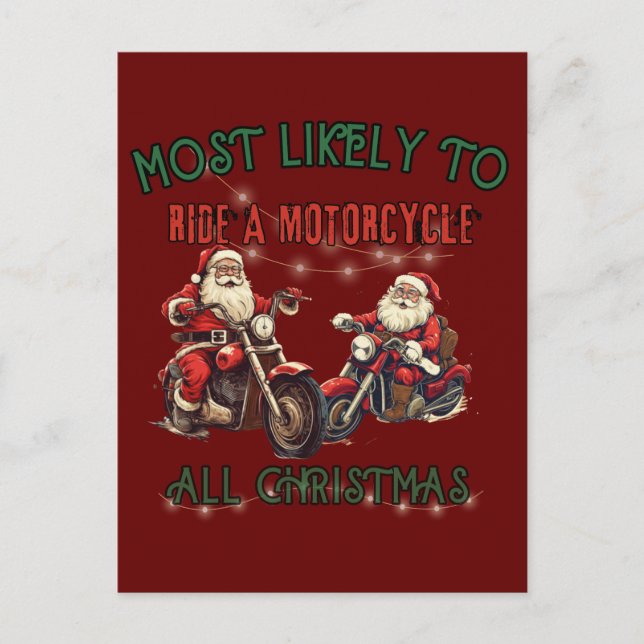 Am wahrscheinlichsten Motorrad fahren die ganze We Postkarte (Vorderseite)