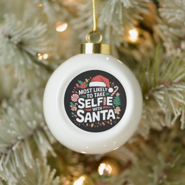 Am wahrscheinlichsten nehmen Sie Selfie mit Weihna Keramik Kugel-Ornament (Baum)