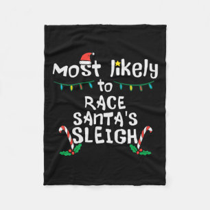 Am wahrscheinlichsten Race Santa Sleigh Weihnachte Fleecedecke