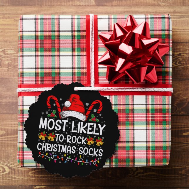 Am wahrscheinlichsten Rock Weihnachtssocken Funny  Ornament Karte (Insitu (Geschenk))