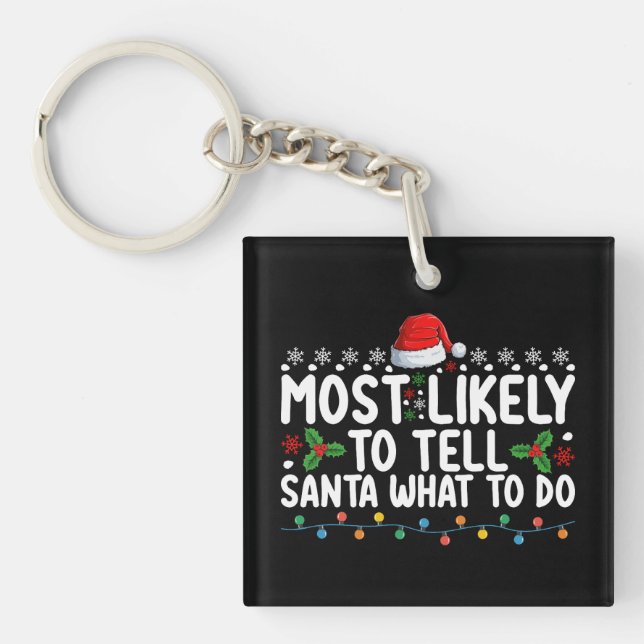 Am wahrscheinlichsten sagt man dem Weihnachtsmann, Schlüsselanhänger (Vorderseite)