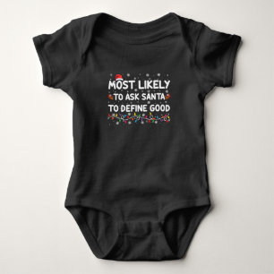 Am Wahrscheinlichsten Santa Fragen, um ein gutes W Baby Strampler