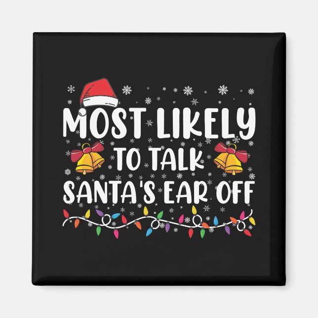 Am wahrscheinlichsten, Santas Ohr von Familie Xmas Magnet (Vorne)