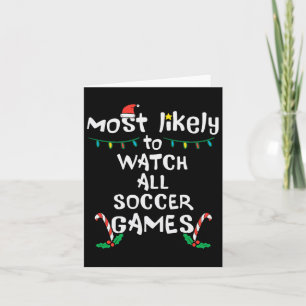 Am wahrscheinlichsten schauen Fußball Weihnachtsma Karte