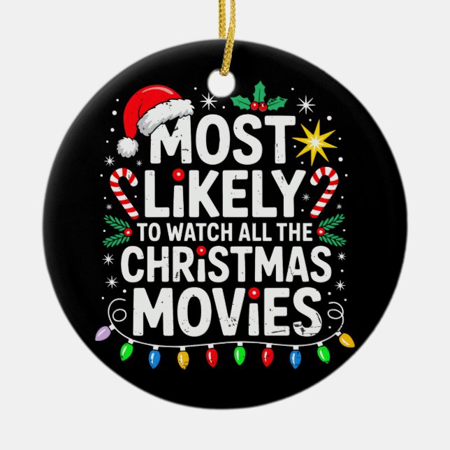 Am wahrscheinlichsten schauen Sie sich alle Weihna Keramik Ornament (Vorne)