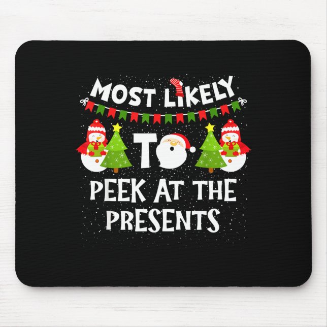 Am Wahrscheinlichsten Schaut Bei Der Schneemann-Fa Mousepad (Vorne)