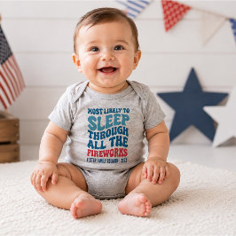 Am wahrscheinlichsten schlafen durch Fireworks Cus Baby Strampler