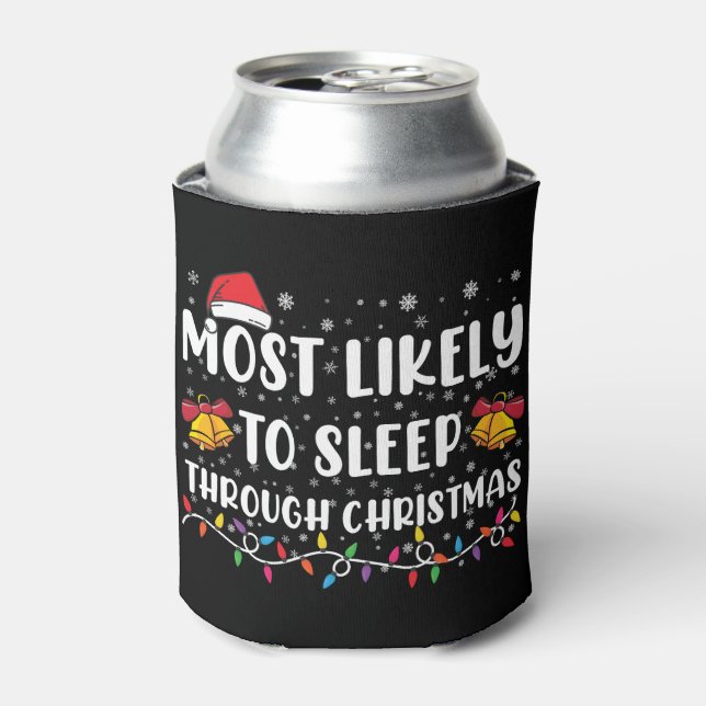 Am wahrscheinlichsten schlafen durch Weihnachten F Dosenkühler (Kanne Vorderseite)