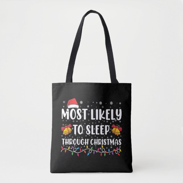 Am wahrscheinlichsten schlafen durch Weihnachten F Tasche (Vorderseite)