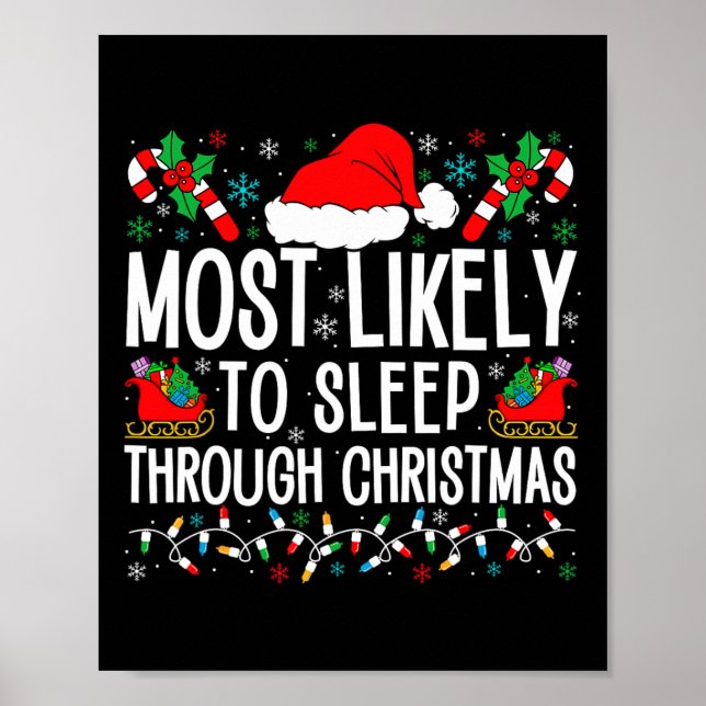 Am wahrscheinlichsten schlafen durch Weihnachten M Poster (Vorne)