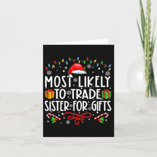 Am Wahrscheinlichsten Schwester Für Geschenke Fami Karte