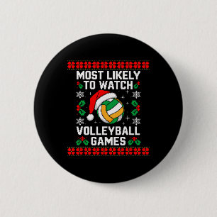 Am wahrscheinlichsten sehen Sie Volleyball Weihnac Button