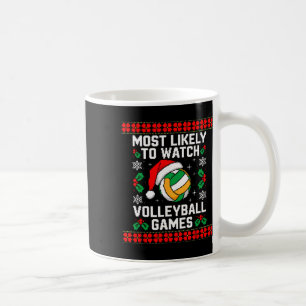 Am wahrscheinlichsten sehen Sie Volleyball Weihnac Kaffeetasse