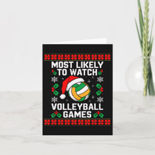 Am wahrscheinlichsten sehen Sie Volleyball Weihnac Karte