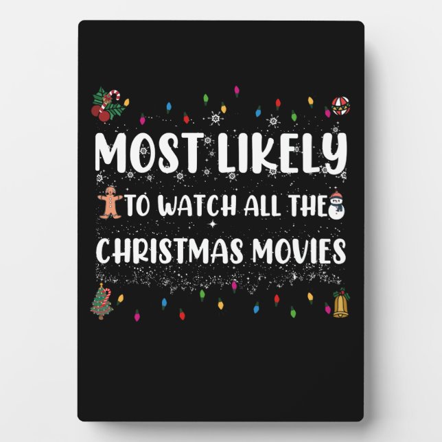 Am wahrscheinlichsten sind alle Weihnachtsfilme Fotoplatte (Vorderseite)