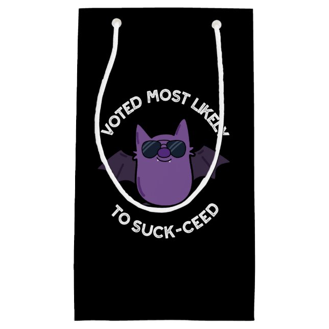 Am wahrscheinlichsten Sind zum Kotzen Bat Pun Dark Kleine Geschenktüte (Vorderseite)
