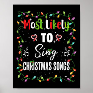 Am wahrscheinlichsten Singen Weihnachtslieder Fami Poster