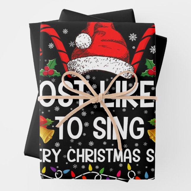 Am wahrscheinlichsten singt jedes Weihnachtslied W Geschenkpapier Set (Beispiel)