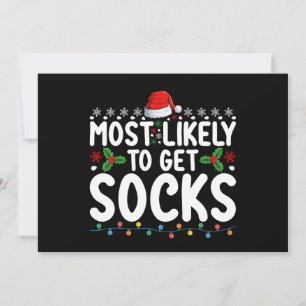 Am wahrscheinlichsten Socken Weihnachts-Familienur Einladung