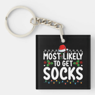 Am wahrscheinlichsten Socken Weihnachts-Familienur Schlüsselanhänger