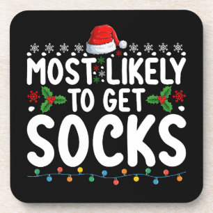 Am Wahrscheinlichsten Socken Zu Bekommen Weihnacht Getränkeuntersetzer