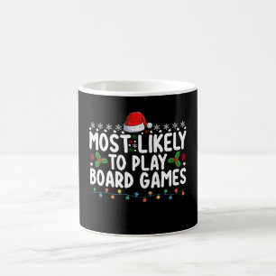 Am wahrscheinlichsten spielen Brettspiele Weihnach Kaffeetasse