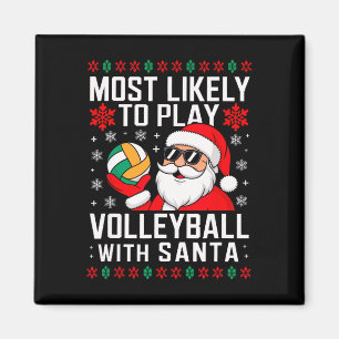 Am wahrscheinlichsten spielen Volleyball Weihnacht Magnet