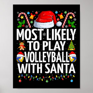 Am wahrscheinlichsten spielen Volleyball Weihnacht Poster