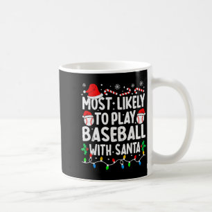 Am wahrscheinlichsten spielt Baseball mit Santa Ma Kaffeetasse
