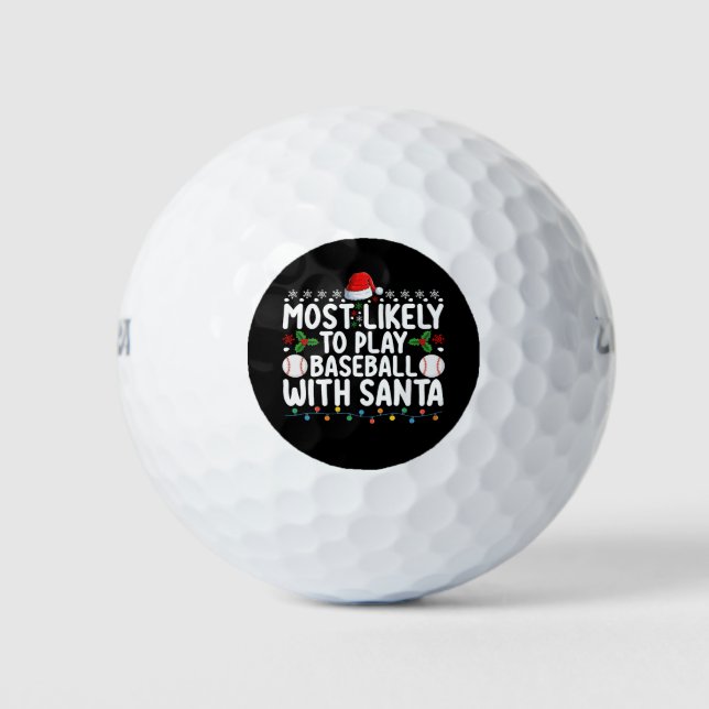 Am wahrscheinlichsten spielt Baseball mit Weihnach Golfball (Vorderseite)