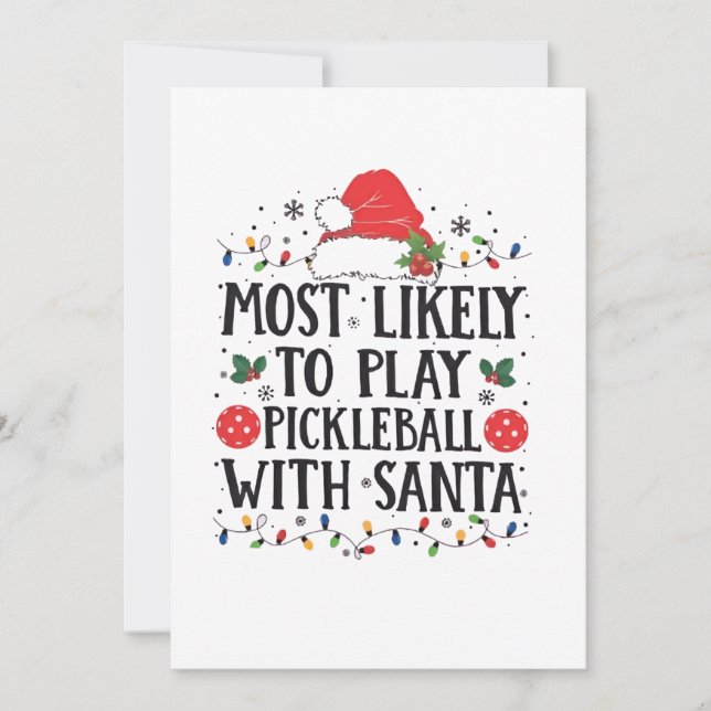 Am wahrscheinlichsten spielt Pickleball mit dem Sa Einladung (Vorderseite)