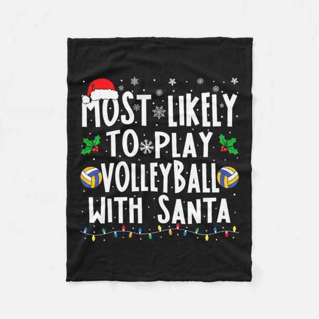 Am wahrscheinlichsten spielt Volleyball mit der Sa Fleecedecke (Vorderseite)