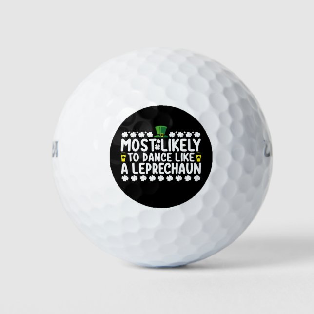 Am wahrscheinlichsten tanzt wie ein Leprechaun St  Golfball (Vorderseite)