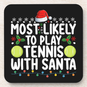 Am wahrscheinlichsten Tennis mit Weihnachten spiel Getränkeuntersetzer