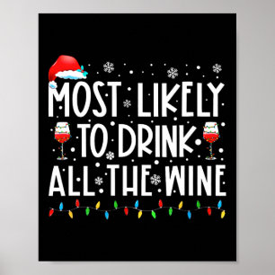 Am wahrscheinlichsten trinken alle Wein Familie Ma Poster